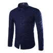 Fashion Mens Casual Shirt Slim Fit Stylish Dress Shirts Long Sleeve Mens Tops