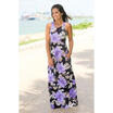 Womens Bandeau Holiday Long Dress Ladies Summer Floral Maxi Dress Size 6-18
