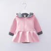 Baby Girl Rabbit Ear Hoodies Coat Ruffle Autumn Winter Jacket Outwear Clothes AU