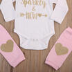 Newborn Baby Girls Tops Romper Bodysuit Jumpsuit Leg Warmer Outfits Set Clothes