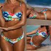 Sexy Women Strappy Floral Bikini Set Bandage Swimsuit Swimwear Beachwear Suit