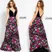 Ladies Long Black Floral Prom Ball Bridesmaid Dress Formal Prom Party Dresses