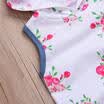 Cute Floral Romper Newborn Baby Girl Sleeveless Hooded Bodysuit Jumpsuit Outfits