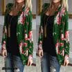 Plus Size Women Holiday Chiffon Floral Kimono Cardigan Ladies Summer Tops Coat
