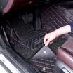 BOLISH full of double-layer wire ring car mat wire ring leather double detachable car mat factory straight hair beige beige wire ring