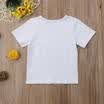 Kids Baby Boys Girls T-shirt Summer Short Sleeve Casual Tops Children Blouse