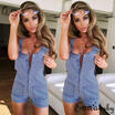 UK Womens Short Sleeve Holiday Mini Playsuit Ladies Summer Beach Shorts Jumpsuit