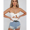 US Womens Casual Off Shoulder Tank Top Vest Sleeveless Blouse Crop Tops Shirt
