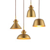 Baycheer HL478975 One Bulb Simple Style Hanging Lamp in Satin Brass