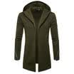 Fashion Mens Wool Coat Winter Trench Coat Outwear Overcoat Long Sleeve Jacket
