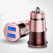Cafele MINI Car Charger Car Lighter Slot Dual USB Charger with LED Lihgt Aluminum Alloy Car Charger for Phone