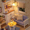 Kits DIY Wood Dollhouse miniature with Furniture Doll house room Angel Dream 3