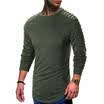 Mens Slim Fit O Neck Long Sleeve Muscle Tee Shirts Casual T-shirt Tops Blouse