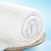 Large bed DAPU towel home textile category A bath towel cotton fold square 6 layer gauze bath towel baby gauze bath towel blue 300g 120 120cm