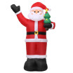 24m 95inches Tall Inflatable Christmas Santa Claus Xmas Outdoor Decorations Ornaments with Built-in White Light AC100-240V