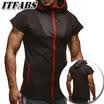 Mens Slim Fit Short Sleeve Muscle Tee T-shirt Casual Tops Henley Shirts Hoodies