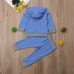 UK 2Pcs Newborn Kids Baby Girl Boy Bear Hooded Tops Pants Autumn Outfits Clothes