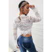 Fashion Women Ladies Loose Casual Long Sleeve T-Shirt Lace Blouse Tops T-Shirt