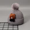 Women Kids Baby Child Warm Winter Knitted Beanie Fur Pom Hat Crochet Ski Cap