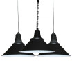 Baycheer HL478958 Simple Style One Light Hanging Pendant Lamp in Satin BlackSmall