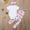 USSTOCK Newborn Baby Girl Floral Clothes RomperPants Leggings Outfits Set 0-18M