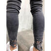 AU Men Stretchy Hole Jeans Ripped Skinny Biker Jeans Destroyed Taped Denim Pants