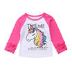 Cute Infant Toddler Baby Girl Cotton Unicorn Tops Blouse Ruffle T-shirts Hoodie