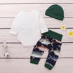 Fashion Newborn Baby Boys Girl Top Animal Cotton Long Pants Hat Set Clothes