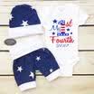 Newborn Infant Kids Girl Boy Baby Three Piece Romper Bodysuit Clothes Outfit UK