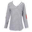 Sexy Women Ladies Long Sleeve Striped Casual Tops Summer Blouse V Neck T Shirt
