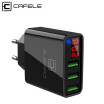 Cafele 3 Ports USB Charger LED Display Charger USB EU US Plug USB Charger Max Output DC 5V 3A USB Wall Charger