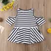 Infant Toddler Kids Girl Stripe Casual Party Birthday Dresses One-Piece Costumes