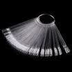 Clear 50 False Display Nail Art Fan Wheel Polish Practice Color Pop Tip Stick US