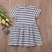 UK Toddler Baby Girls Princess Party Wedding Dresses Striped Tutu Skirt Age 1-6Y