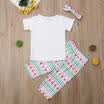 US Infant Baby Girl Little Big Sister Matching Xmas Set Tops Romper Pants Outfit