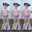 Canis Baby Kids Girl Ruffle Top Bell Casual Long Pants 2pcs Outfits Set Clothes