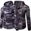 Men Top T-Shirt Long Sleeve Slim Fit Hooded Sweatshirt Pullover Sweat Hoodies