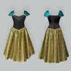 XMAS Kids Girls Floral Frozen Elsa Anna Dress Party Cosplay Costume Fancy Dress