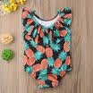 Pretty Newborn Baby Girl Pineapple Print Romper Clothes Bodysuit Jumpsuit 0-24M