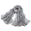 Antarctic Nanjiren solid color scarf female Korean version of cotton&linen scarves shawl dual-use neck gray