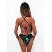 Women Sequins One-Piece Swimsuit Beachwear Swimwear Push-up Monokini Bikini Set