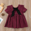 US Newborn Kids Baby Flower Girls Tutu Dress Princess Party Wedding Gown Dresses