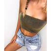 Womens Summer Sexy Casual Off Shoulder Short T Shirt Beach Crop Top Vest Tank US