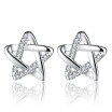 Star Earrings For Women Fashion Bride Party Jewelry Cubic Zirconia Female Anniversary Gift B95