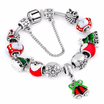 Pandora Style 2018 Snowflake Charm Bracelet For Women DIY Crystal Beads fit Bracelets & Bangles Jewelry Christmas Gift