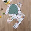 Toddler Kids Baby Girls Floral TopsLong PantsHeadband 3Pcs Set Outfits Clothes