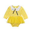 AU Kids Newborn Baby Girls Swan Collar Romper Bodysuit Jumpsuit Outfits Clothes