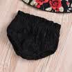 Newborn Kids Baby Girl Rose Off Shoulder Tops Lace Shorts Outfits ClothesSummer
