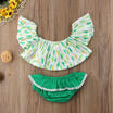 Newborn Kids Baby Girl Lotus Collar TopsTassel Shorts Pants Casual 2Pcs Clothes