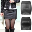 Women PU Leather Bodycon Long Sleeve Pencil Stretch Party Dress Club Wet look